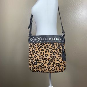 Aqua Madonna calf/leather animal cheetah purse